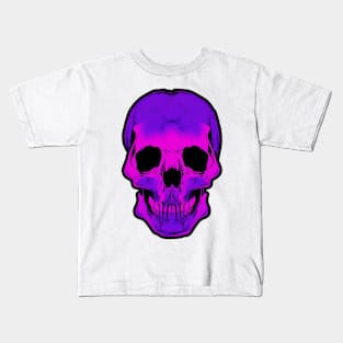 Spooky Abstract Skull Nº1 - Purple Kids T-Shirt